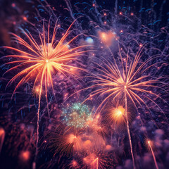 colorful fireworks exploding in the sky