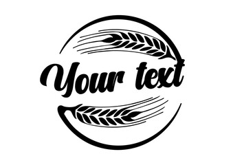 logo or text for wheat or plant