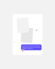 Chat layout for web application. Vector illustration.
