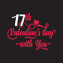 valentine's day unique typography vector