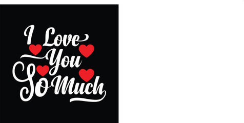 Valentine's day creative and unique typography vector