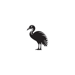 simple dodo bird logo icon designs vector black and white © Rapit