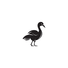 simple dodo bird logo icon designs vector black and white