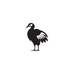 simple dodo bird logo icon designs vector black and white © Rapit