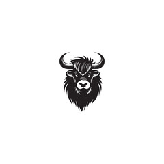 simple black yak logo icon designs vector black and white