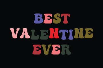 Valentine's day creative and unique typography vector