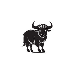 simple black yak logo icon designs vector black and white