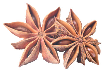 Star anise isolated on white background