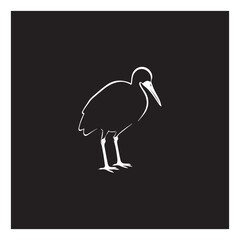 simple dodo bird logo icon designs vector black and white © Rapit