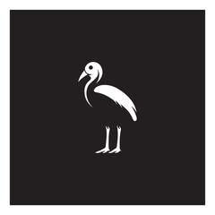 simple dodo bird logo icon designs vector black and white © Rapit