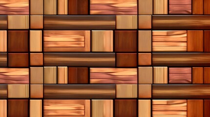 Wooden 3D Wall tiles design, wallpaper for home decor, Generative AI