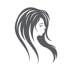 Women beauty, salon, spa, hair minimalist logo design
