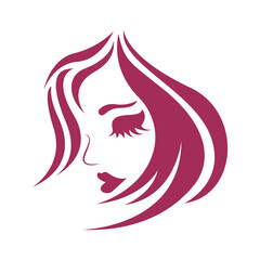 Women beauty, salon, spa, hair minimalist logo design