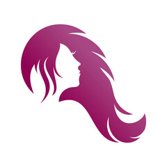 Women beauty, salon, spa, hair minimalist logo design