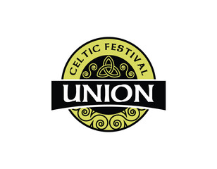 Celtic Festival Green Logo Design Template
