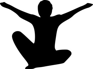 black yoga pose