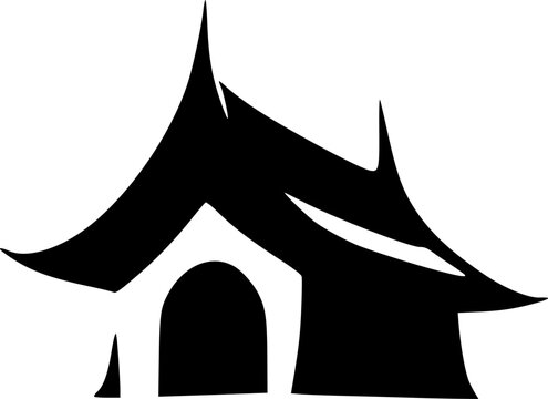 recommend clip art: black temple icon