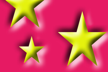 Luxurious simple and modern basic shape paper cut design with yellow and pink colour