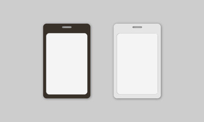 Corporate identity card holder blank mockup.