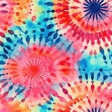 Tie-dye seamless repeat pattern [Generative AI]