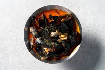 Beef pork belly, burrito, cheese, nachos, old whole chicken, fried chicken, chicken dishes, grilled squid,mussels, stew