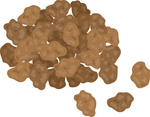 チョコレート味の、コーンフレークのイラスト