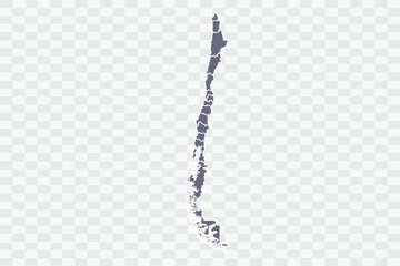 Chile Map. pewter Color on White Background quality files Png
