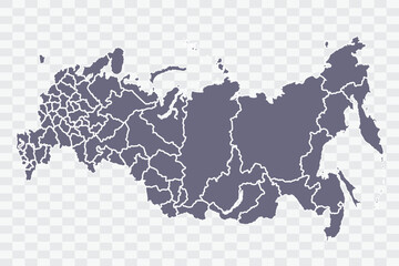 Russia Map pewter Color on White Background quality files Png