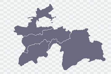 Tajikistan Map pewter Color on White Background quality files Png