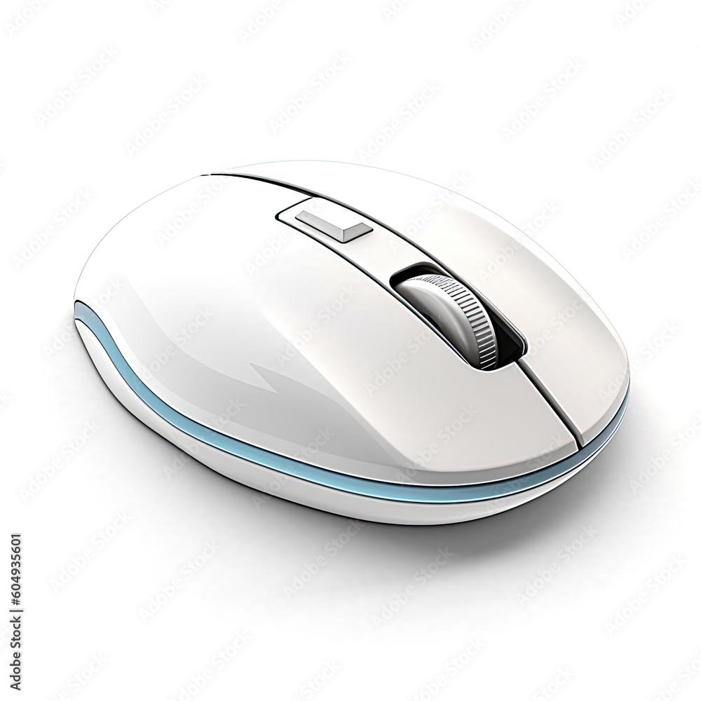 Aufkleber wireless computer mouse isolated on white background generative ai