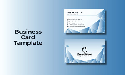 Corporate Modern Business Card Design, Double-Sided Creative Business Card Template, Vector Illustration Creative Name Card , Simple and Clean Design.