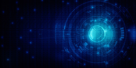 2d illustration Abstract futuristic electronic circuit technology background