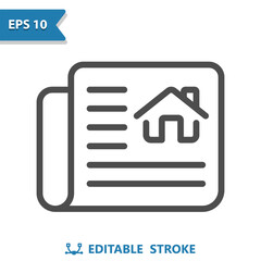 Newspaper Icon. House, Real Estate, News, Ads