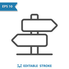 Road Sign Icon. Direction, Navigation, Crossroads