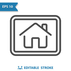 Smart Home Icon. Tablet, House, Home, Real Estate