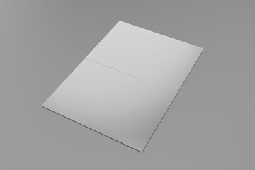 Display your design in a more efficient way on this mockup of a folded brochure in two side view.