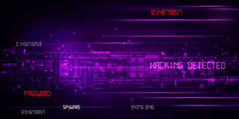 2d illustration cyber crime and internet privacy hacking.Network security,cyber attack,computer virus,ransomware and malware concept