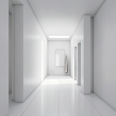 Close-Up of Minimalist White-Toned Interior. Generative AI