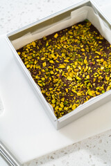 Chocolate pistachio fudge