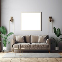Elevating Spaces: Mockup Canvas Painting Pictures in Room Settings