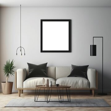 Elevating Spaces: Mockup Canvas Painting Pictures in Room Settings © Tatiana
