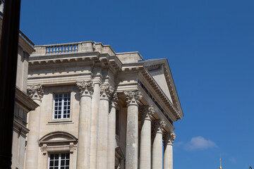 the facade of the building of the city hall