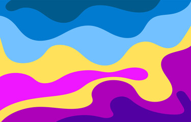 Colorful Groovy background design concept, abstract background