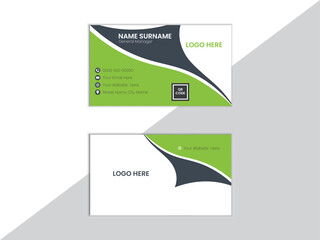 Double-sided creative business card template. Portrait and landscape orientation. Horizontal and vertical layout. Vector illustration