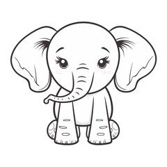 Obraz premium baby elephant cartoon vektor crafted by Generative AI