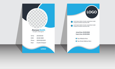 professional Creative  Id card For employee. personal security badge, vector illustration.