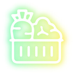 Collection of food neon