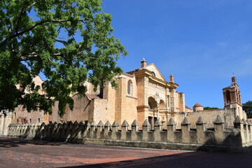 Fototapeta na wymiar Cathedral Primada de América in Santo oOmingo