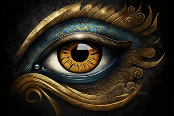 Golden Eye of Horus. AI