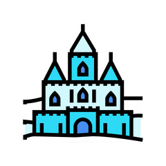 ice castle winter season color icon vector. ice castle winter season sign. isolated symbol illustration